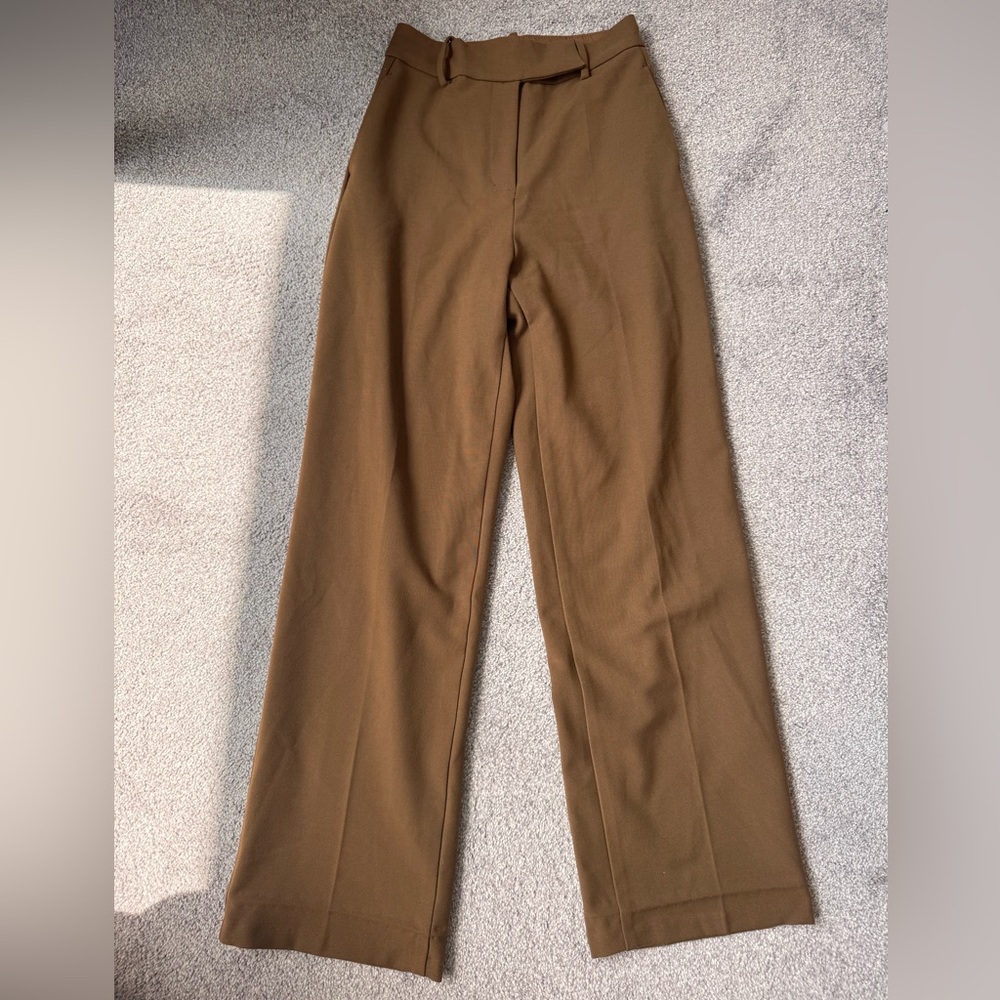 Oak + Fort Brown Wide-Leg Trousers